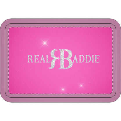 Toilet Three-Piece Set - 'Real Baddie' Pink Bathroom Rug & Lid Cover Set