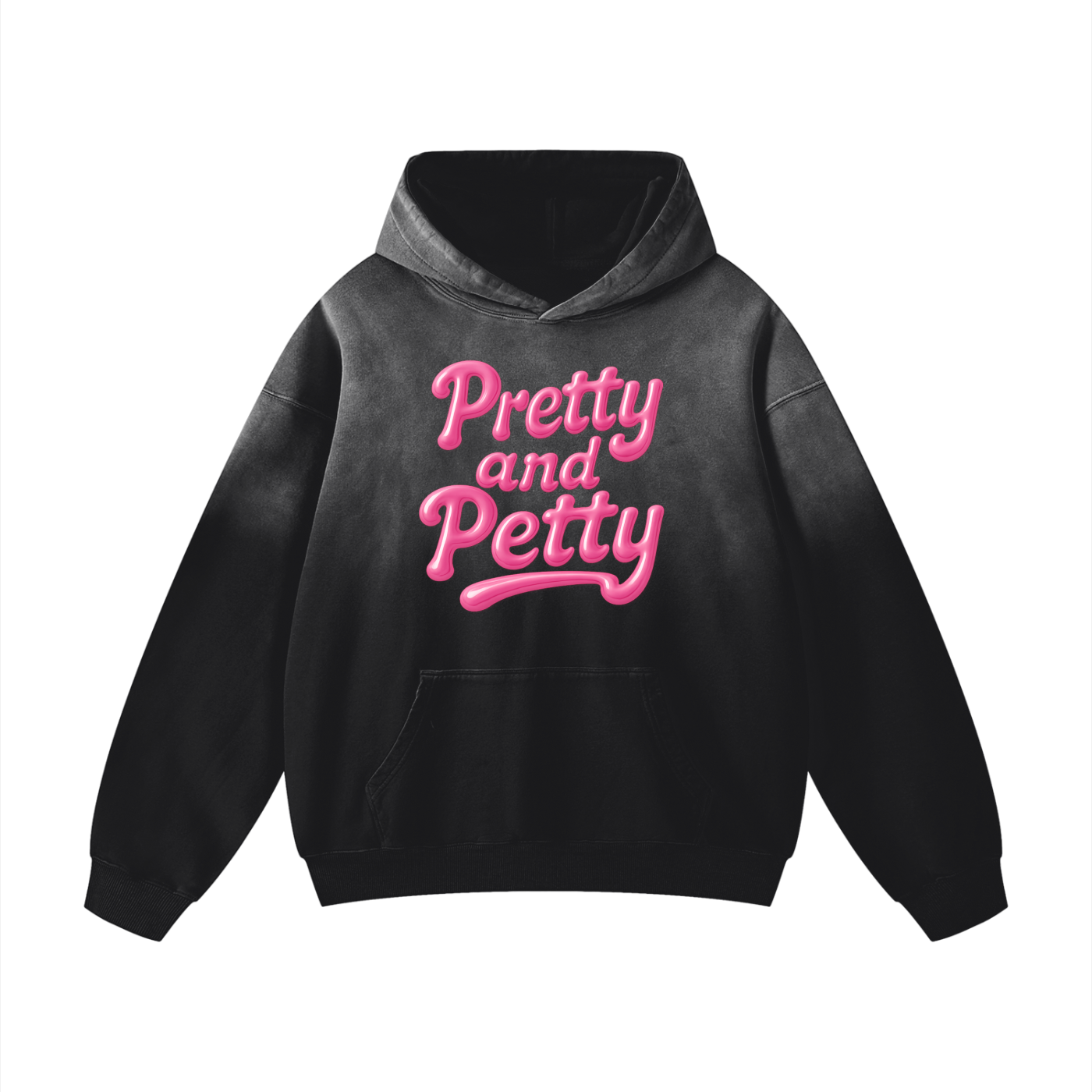 Pretty and Petty Heavyweight Sunfade Oversized Hoodie