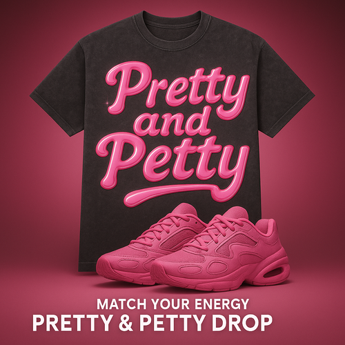 Pretty and Petty Snow Washed Oversized Cotton T-Shirt