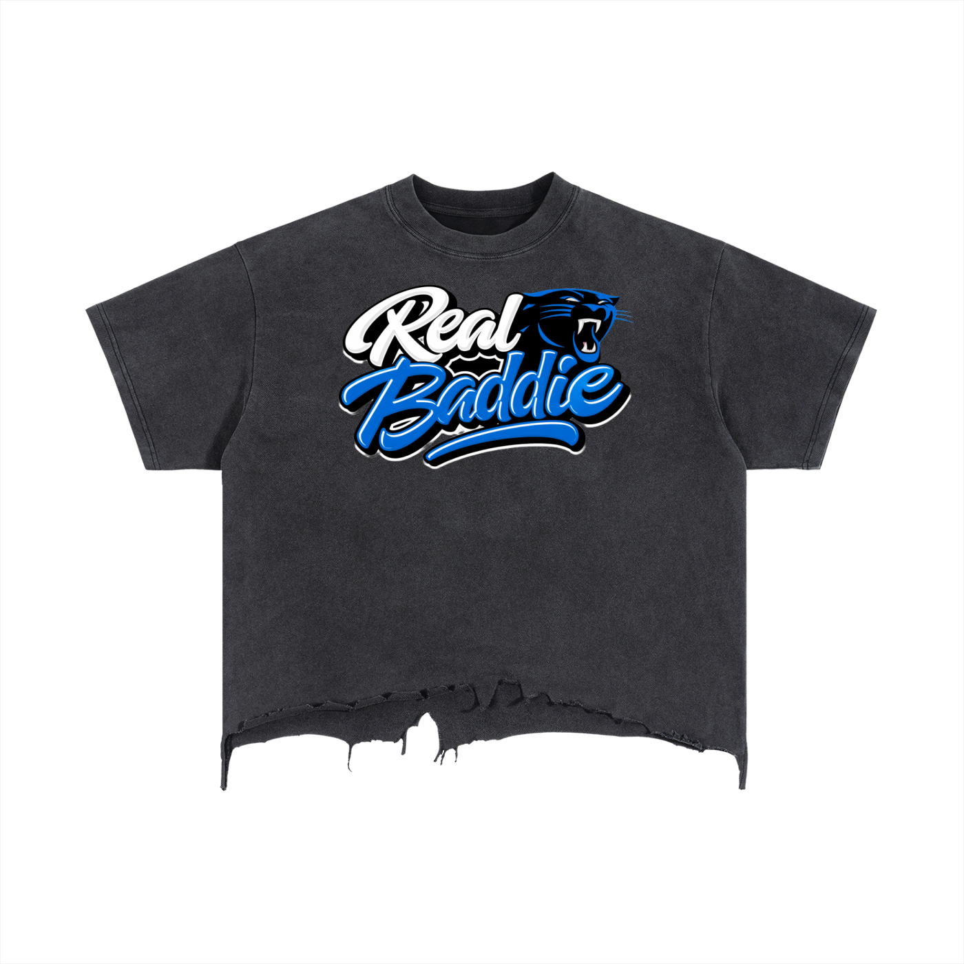 Vintage Wash Boxy Distressed Hem T-Shirt