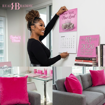 2026 Pink Motivational Wall Calendar
